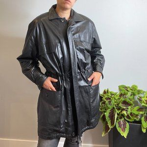 Y2K Canadian Made Leather Jacket -M/L-